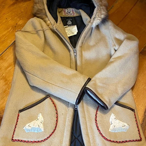 RARE Vintage James Bay Wool Fur Lined Hood Parka - Picture 2 of 16